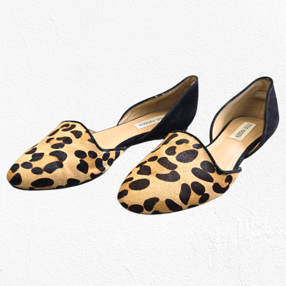 Steve Madden Vamp Leopard Calf Hair D’Orsay Pointed Toe Flats Size 7.5 - Picture 12 of 12
